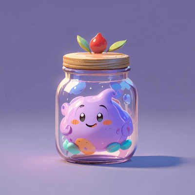 Whimsical Character in a Jar m_f